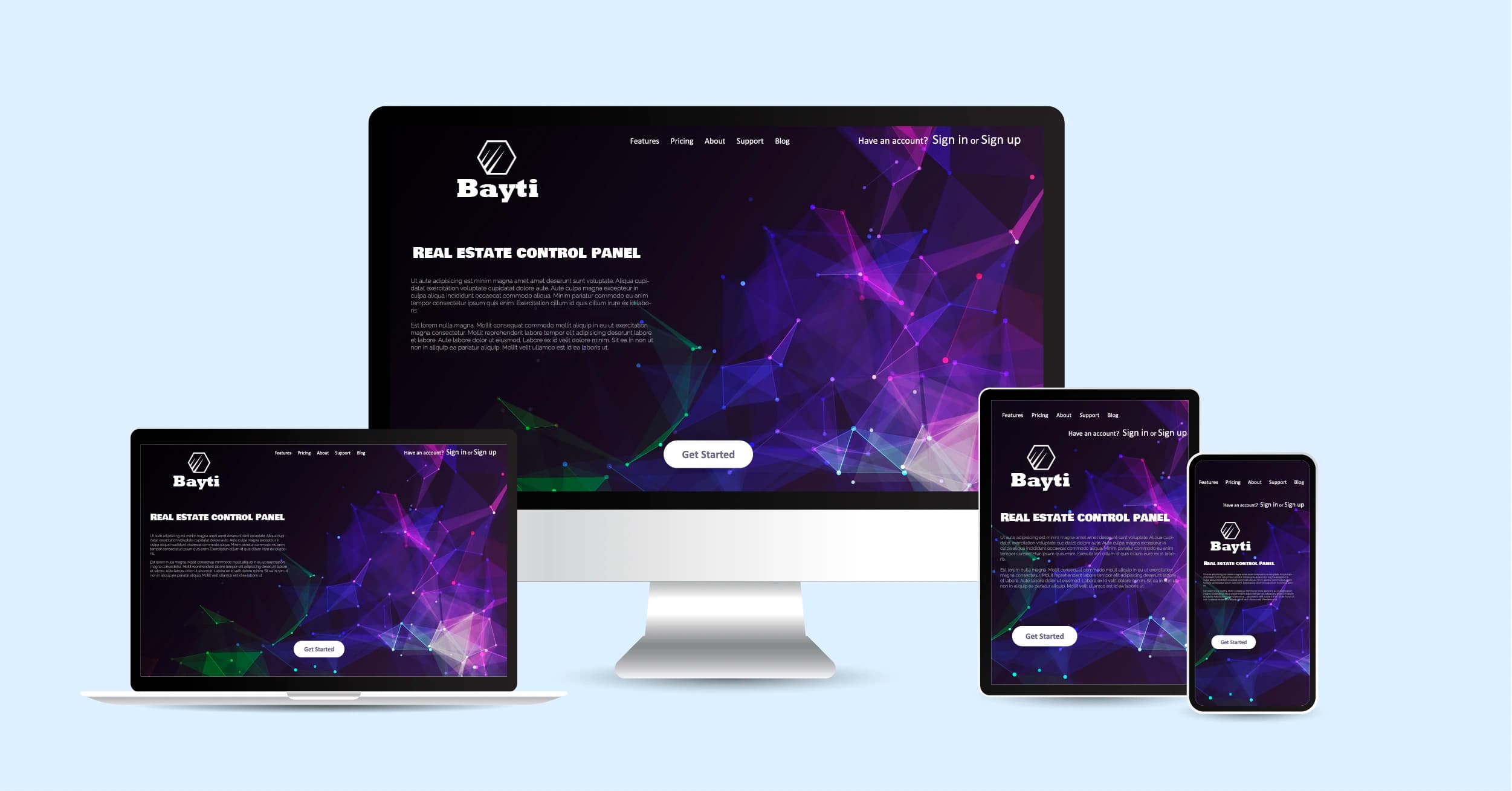 لوحة تحكم عقارية - Bayti